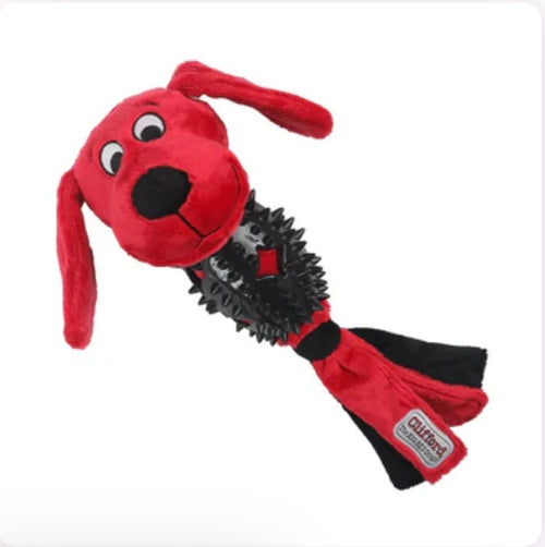 Juguete Clifford Busy Body Ruff N' Tough 13.25” para perros, resistente y divertido para masticar.